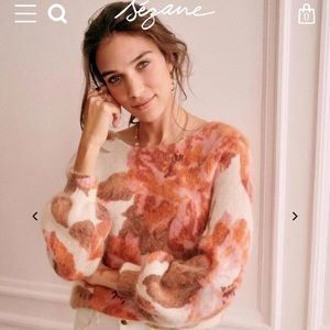 Sezane sweater, very unique design and beautiful colors